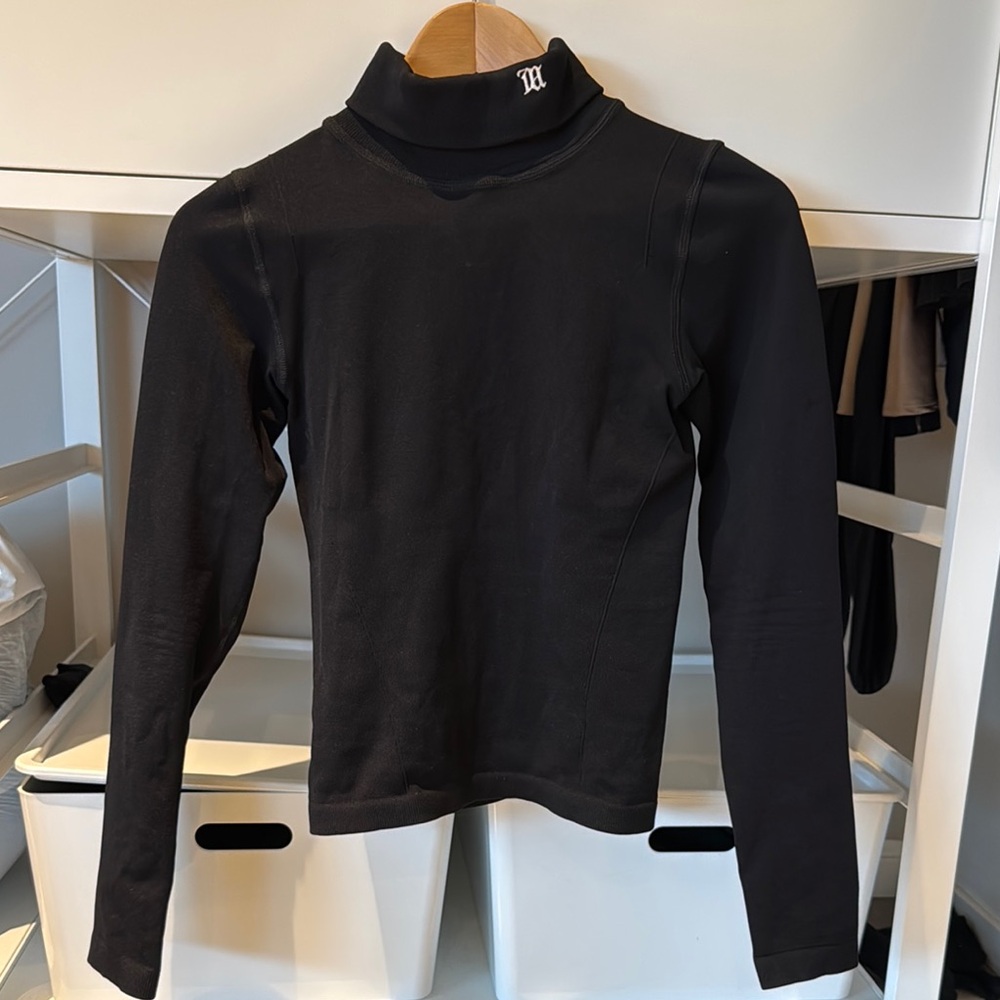 MISBHV Black Turtleneck Top